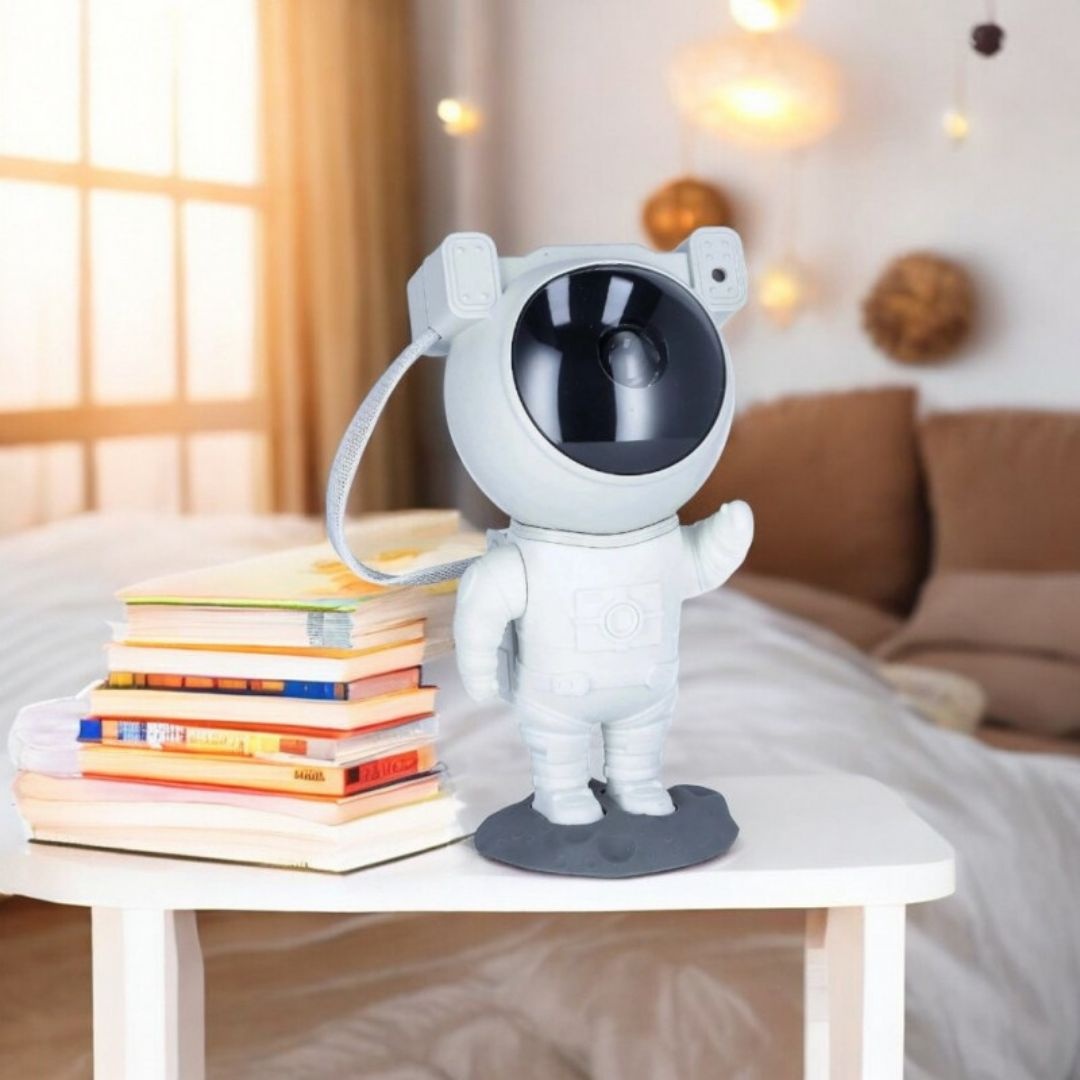 Proiector cer înstelat LED, astronaut, cu telecomandă, 21,5 cm, Ecarla